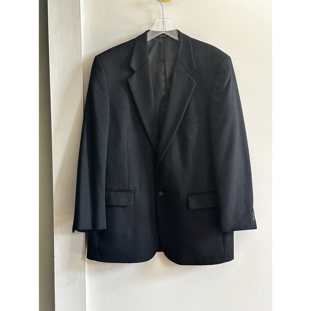 Bernhard Altmann Courture 100% Cashmere Blazer Jacket Black Size 46L Vintage
